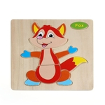  Enigma de madeira bonito Fox envio de desenvolvimento educacional do bebê Crianças Toy Presente Formação de Crianças Aug14 Gota