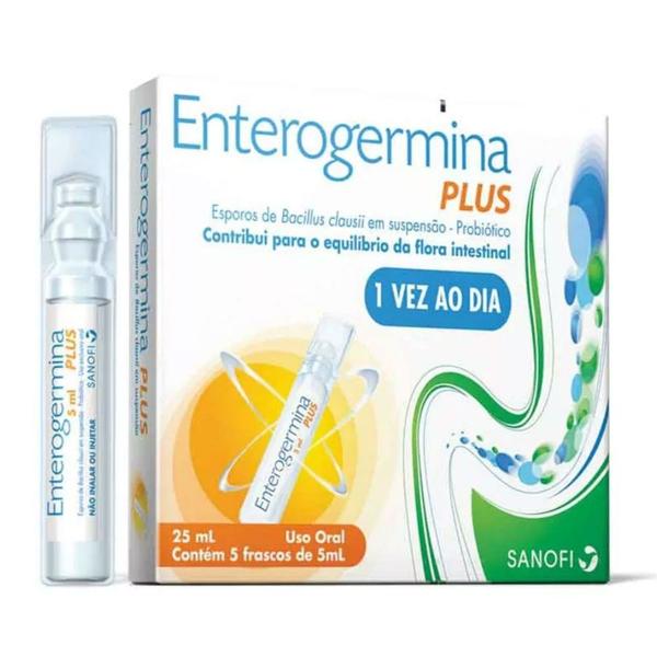 Enterogermina Plus C/ 5 Flaconetes de 5mL Cada - Sanofi