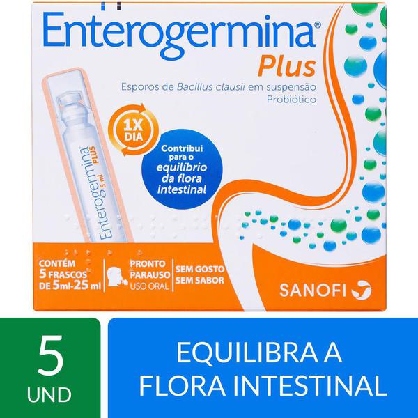 Enterogermina Plus C/ 5 Flaconetes de 5mL Cada
