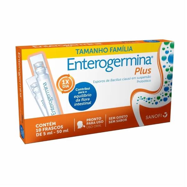 Enterogermina Plus com 10 Flaconetes de 5ml Cada - Sanofi
