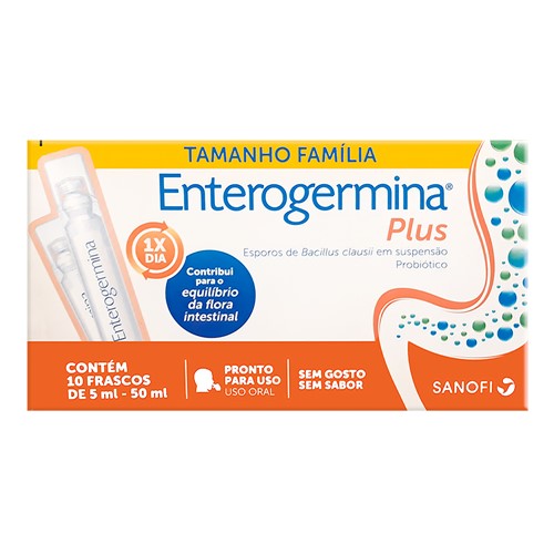Enterogermina Plus com 10 Frascos de 5ml Cada