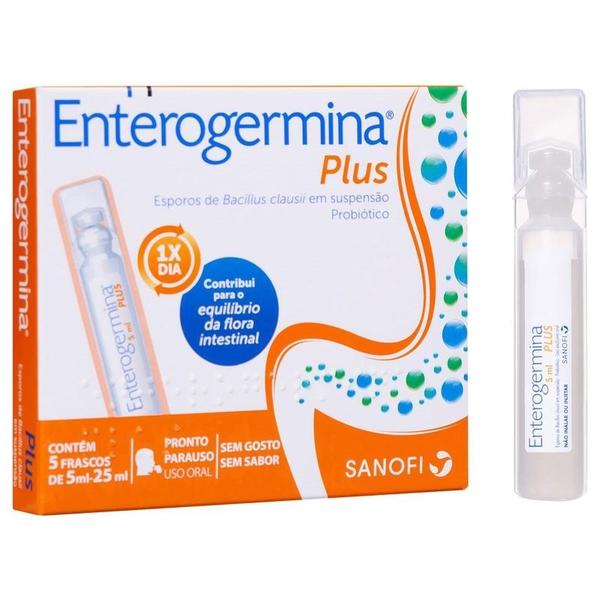 Enterogermina Plus com 5 Flaconetes de 5ml Cada - Sanofi