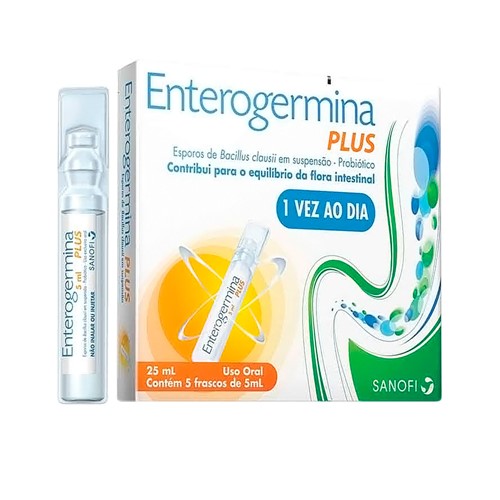 Enterogermina Plus com 5 Frascos de 5ml Cada