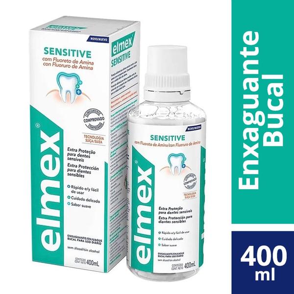 Enxaguante Bucal Antisséptico Elmex Sensitive 400mL