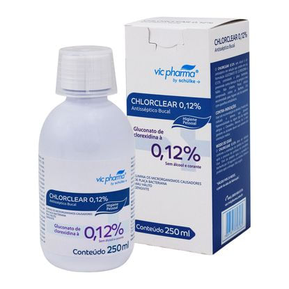 Enxaguante Bucal Antisséptico Vic Pharma com Clorexidina 0,12% 250ml