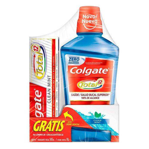 Enxaguante Bucal Colgate Total 12 Clean Mint Grátis Creme Dental