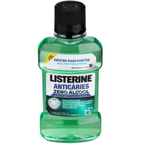 Enxaguatório Antisséptico Listerine 250ml Anticáries Zero Álcool