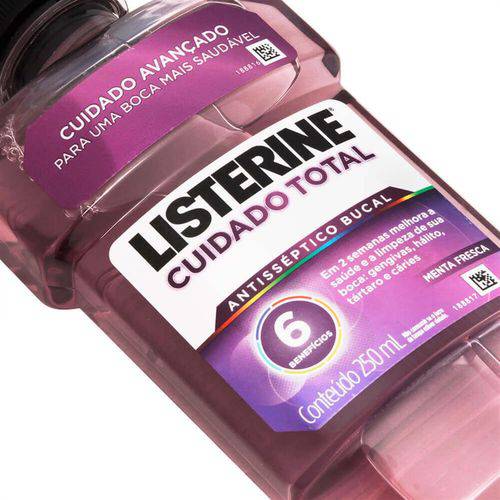 Enxaguatório Antisséptico Listerine 250ml Cuidado Total