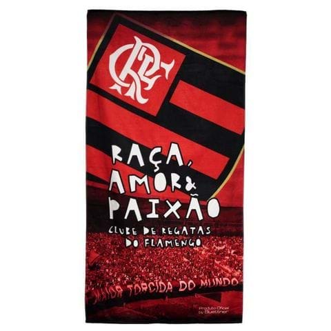 Enxovais Banho Adulto Toalha Banho Normal Buettner -Veludo Clube Flamengo