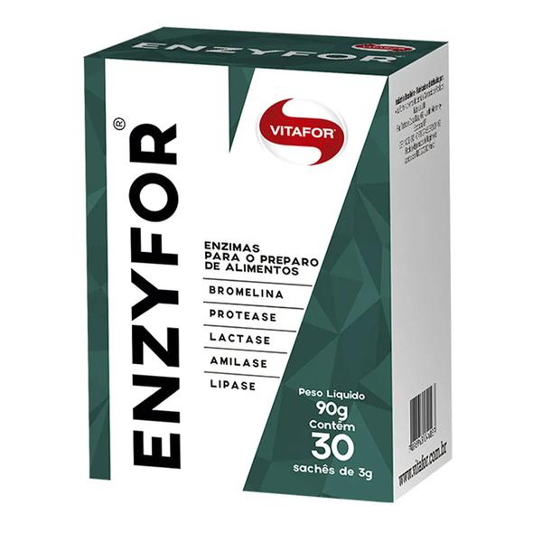 Enzimas Digestivas Enzyfor - Vitafor - 30 Sachês de 3g