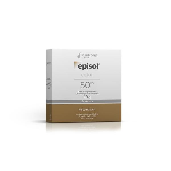 Episol Color Pó Compacto Pele Clara Fps 50 Protetor Solar - Mantecorp Skincare