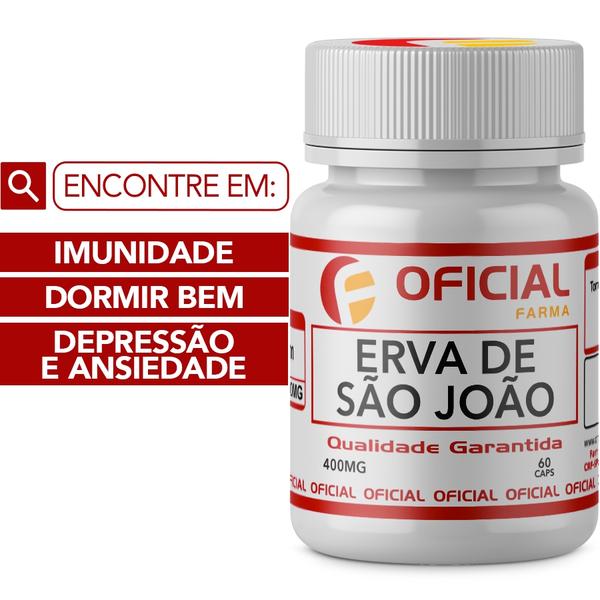 Erva de São João 400Mg 60 Cápsulas - Oficialfarma