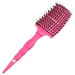 Escova de cabelo molhado Salon Professional Cerda & Nylon Hairbrush Scalp Massage Comb