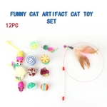 Escova de cabelo novo animal de estima??o interativo Brinquedos Tease Pet Brinquedos Cat C¨®cegas Fun Set 12PC