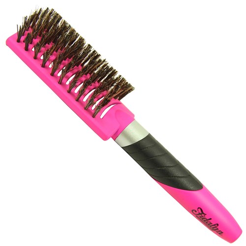 Escova de Cabelo Vanguarda Escova Fidalga para Mega Hair Cerdas Mistas Rosa