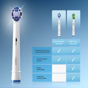 Escova de Dente ORAL-B Precision Clean Elétrica Refil (2 Unidades) 2un