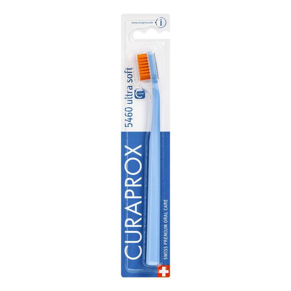 Escova de Dente Ultra Soft Azul Claro - Cerdas Laranjas - Curaprox