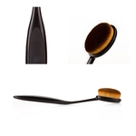 Escova de escova da composição Fundação Oval Brushes preto para sobrancelha brilhante