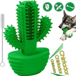 Escova de dentes para cães de estimação, Cactus brinquedo de borracha da haste resistente a mordidas Non-Toxic Brinquedos
