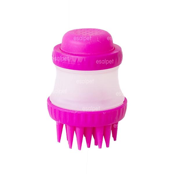 Escova de Silicone com Porta Shampoo Pink - Esalpet