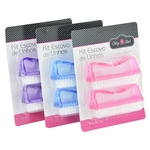 Escova De Unha Manicure De Plastico Colors Kit Com 2 Pecas Na Cartela