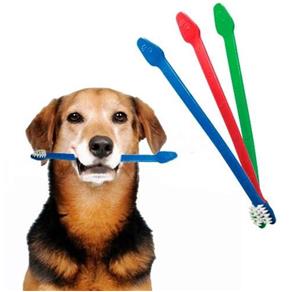 Escova Dental 50 Un. Dupla Higiene Bucal Cães Gatos #pet-104