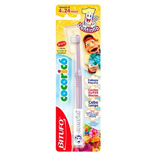 Escova Dental Bitufo Cocoricó 1º Dentinho 1 Unidade