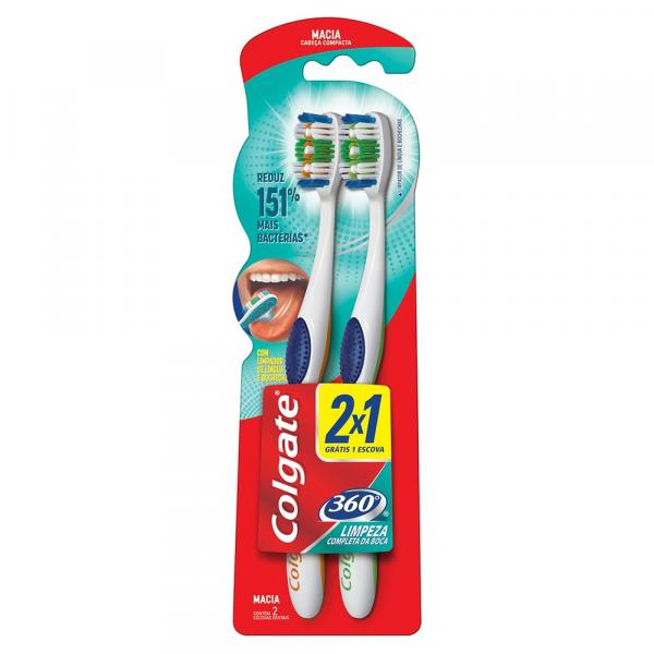 Escova Dental Colgate 360 Graus 2 Unidades