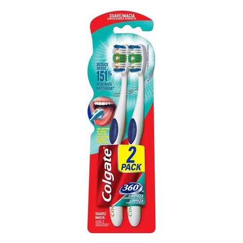 Escova Dental Colgate 360º Original 2 Unidades Promo Leve 2 Pague 1 Escova Dental Colgate 360 Limpeza Macia Leve 2 Pague 1