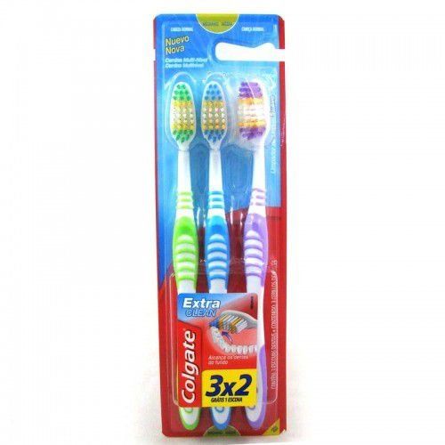 Escova Dental Colgate Extra Clean 3 Unidades