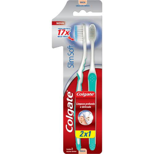 Escova Dental Colgate Slim Soft L2p1 Base U Comp