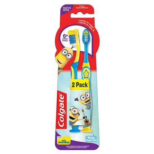 Escova Dental Colgate Smiles Minions 6+ Anos 2 Unidades Promo com Desconto Escova Infantil Colgate Minions 6 Anos com 2 Unidades
