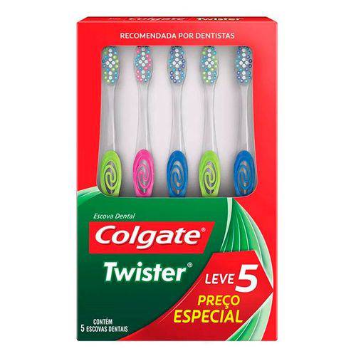 Escova Dental Colgate Twister 5 Unidades