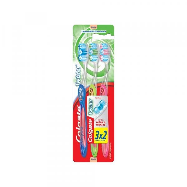 Escova Dental Colgate Twister Macia 3 Unidades