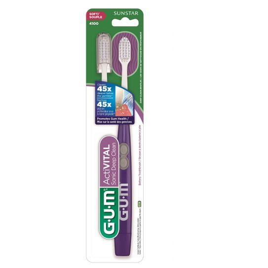 Escova Dental Eletrica Gum Sonic Deep Clean com 2 Unidades
