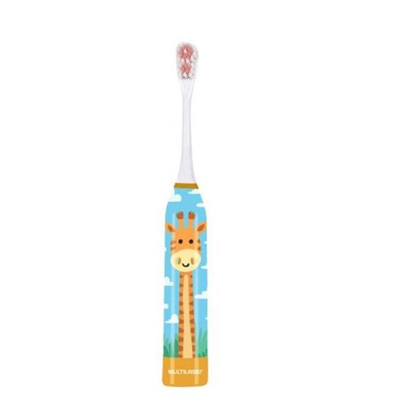 Escova Dental Elétrica Infantil KIDS Health PRO Azul Girafa - Multilaser
