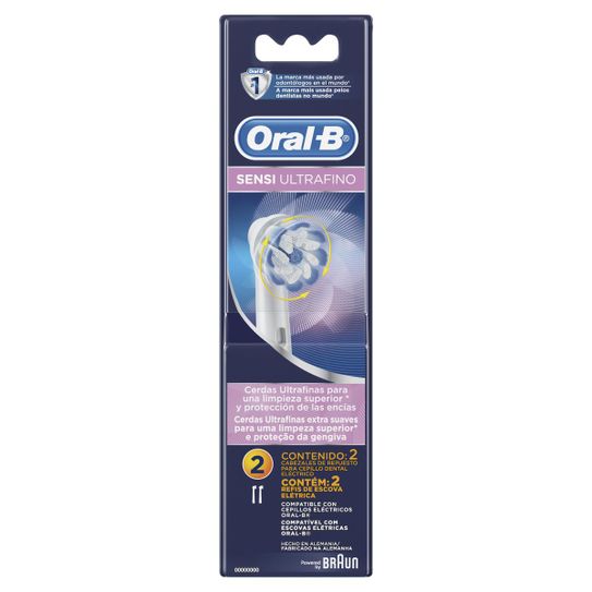 Escova Dental Elétrica Oral B Sensi Ultrafino Refil com 2 Unidades