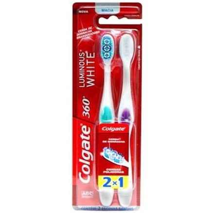 Escova Dental Extra Macia Colgate 360 Luminous White Leve 2 e Pague 1