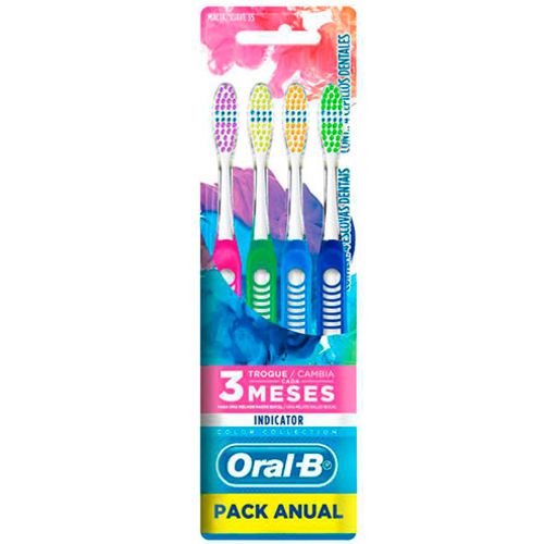 Escova Dental Indicator Oral-b Colors Macia Nº35 4 Unidades