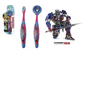 Escova Dental Infantil Cerdas Macias com Capa Protetora Transformers - Optimus Prime