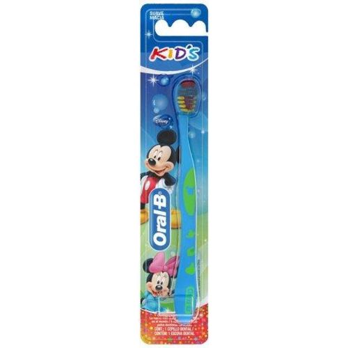 Escova Dental Infantil Oral-B Kids Mickey Azul Macia 1 Unidade