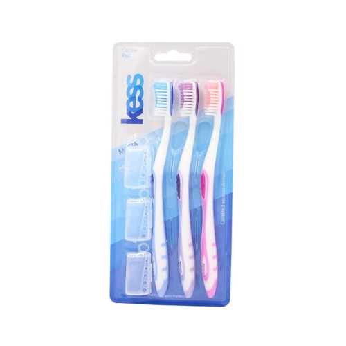 Escova Dental Kess Combo Plus Macia com 3
