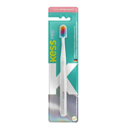 Escova Dental Kess Pro Colorful Extra Macia 1 Unidade Cores Sortidas