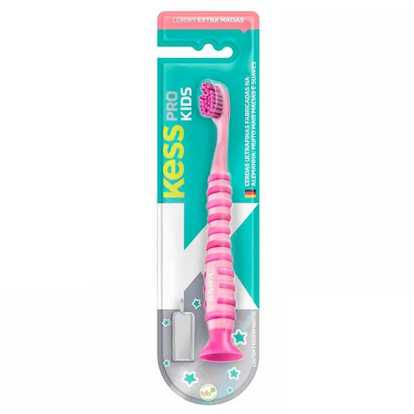 Escova Dental Kess Pro Kids com Ventosa - Extra Macia