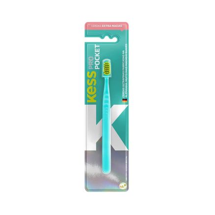 Escova Dental Kess Pro Pocket Extra Macia 1 Unidade Cores Sortidas