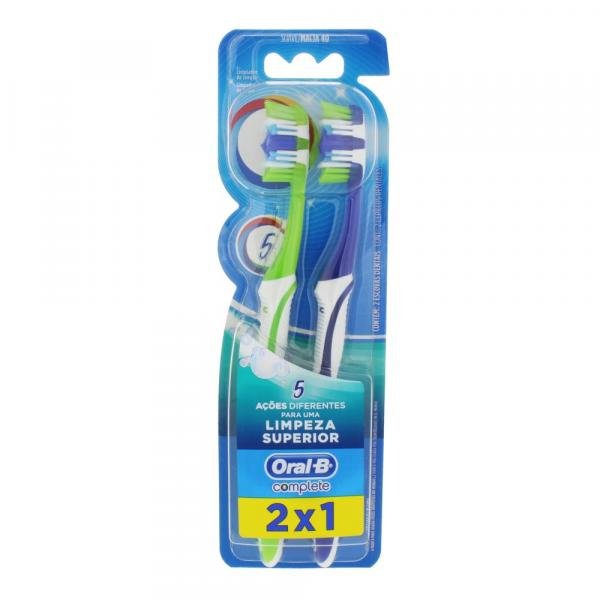 Escova Dental Oral-B Complete 5 Ações Limpeza Superior Leve 2 Unidades Pague 1 Unidade