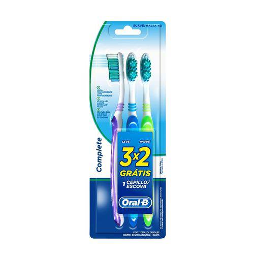 Escova Dental Oral-B Complete Macia 40 Leve 3 Pague 2