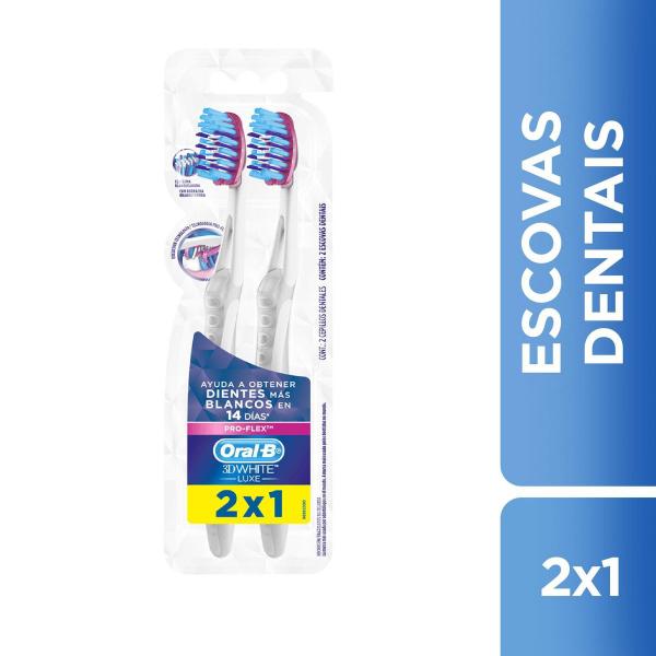 Escova Dental Oral B White Luxe 3D 40 - Leve 2 Pague 1 - Oral -b