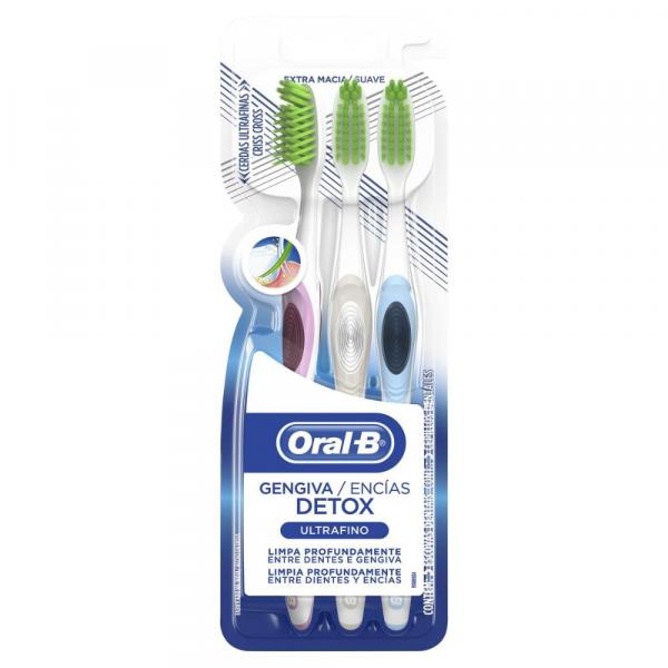 Escova Dental Oral-B Detox da Gengiva com 3 Unidades - Oral B