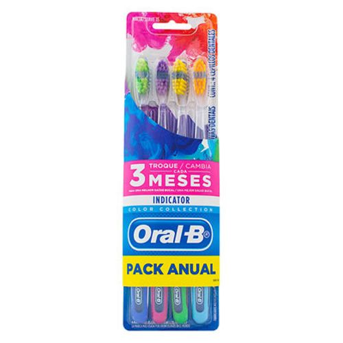 Escova Dental Oral-b Indic Colors 4un Pague 2 35 ED ORAL-B INDIC COLORS 4UN 35-PACK ANUAL
